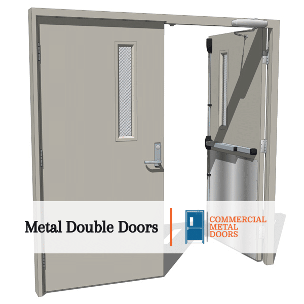 fire rated metal double doors