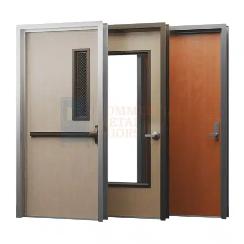 wooden doors with lite kits and louvers