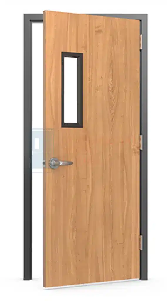 Paint grade door with light kit