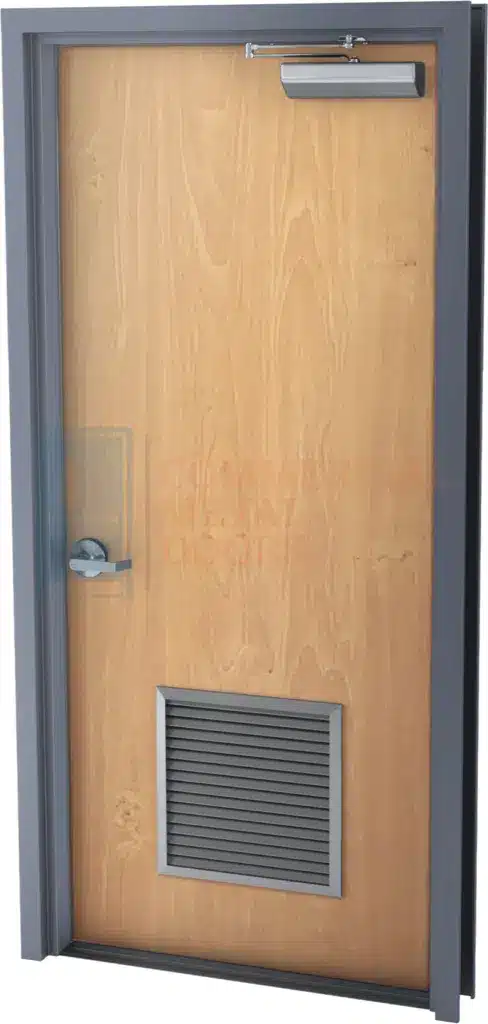 wood door with louvers