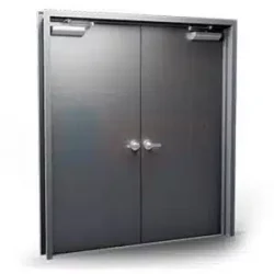 metal double doors